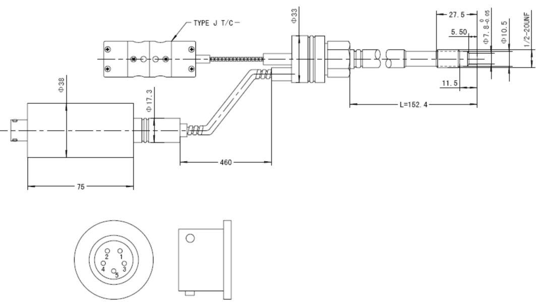 DPT124-132 Melt Pressure and Temperature Sensor